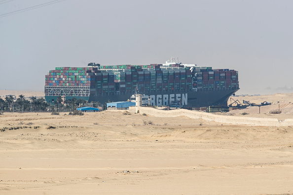 Barco Ever Given, encallado en el Canal de Suez